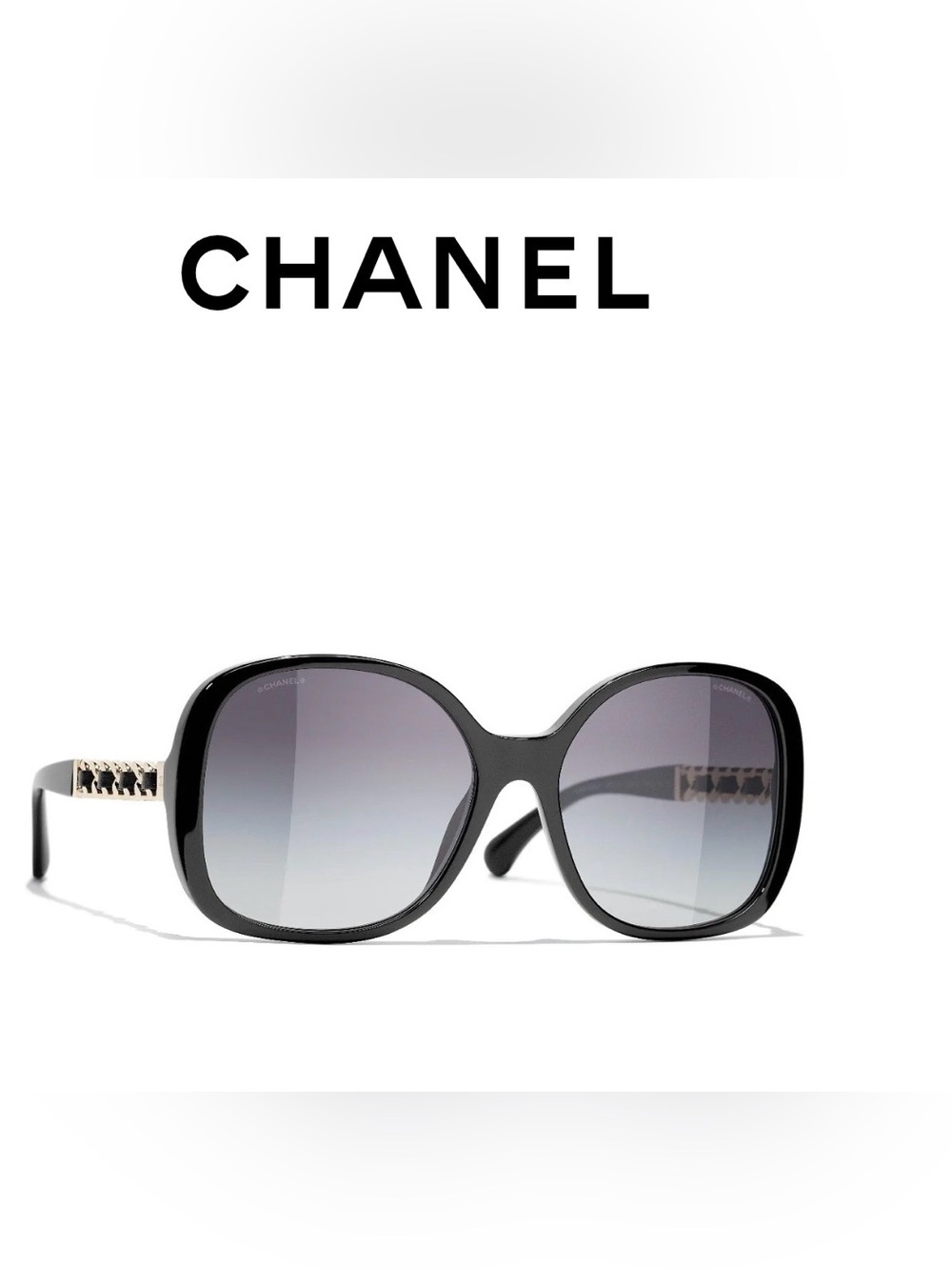 CHANEL Black oversized Women's Sunglasses